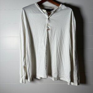 Polo Ralph Lauren POLO RL Guide Off White Long Sleeve Henley Sz XXL